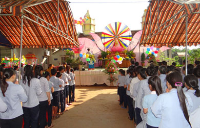 Chùa Phước Thăng TT Phước An Huyện Krong Pac, đã long trọng tổ chức đại lễ  Phật Đản VESAK